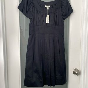 LOFT Ann Taylor black satin like dress. Size 4. Satin like,fully lined.